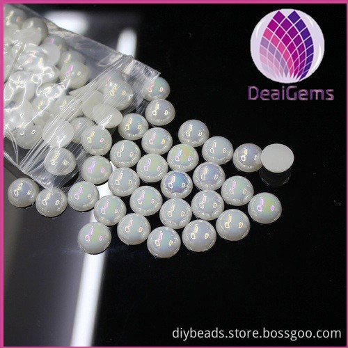 2mm AB color flatback half round plastic pearl